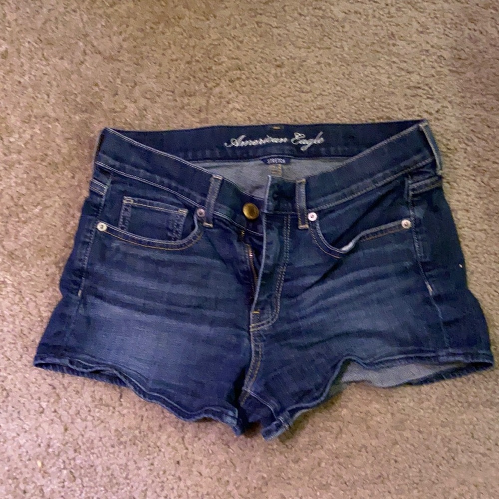 American eagle stretch jean shorts size 6